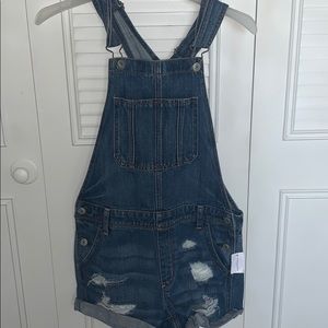 American Eagle denim overalls